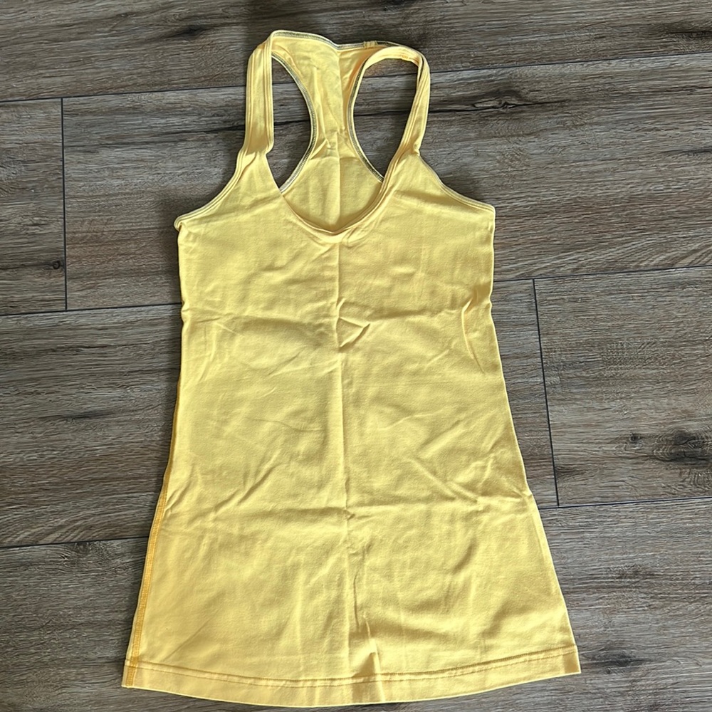 Yellow lululemon tank top
